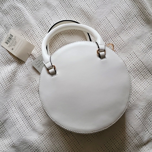 COPY - A New Day White Crossbody Circular Round Box Bag Purse Clutch w Removabl… - Picture 2 of 5